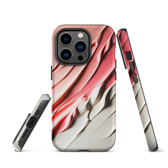 Delicate Pink Paint Style iPhone Case Hardshell 3D Wrap Thermal Double Layer CREATIVETECH