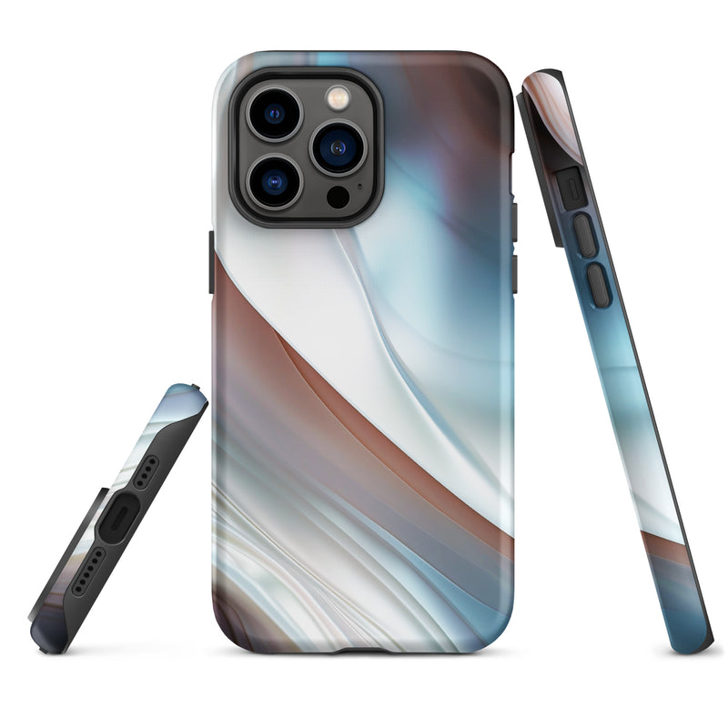 Load image into Gallery viewer, Pearl Blue iPhone Case Hardshell 3D Wrap Thermal CREATIVETECH