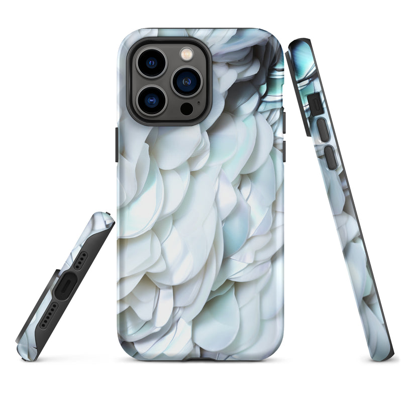 Load image into Gallery viewer, Tender White Pearl Shell iPhone Case Hardshell 3D Wrap Thermal CREATIVETECH
