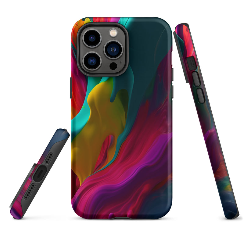 Load image into Gallery viewer, Red Purple Yellow Green Pride iPhone Case Hardshell 3D Wrap Thermal CREATIVETECH