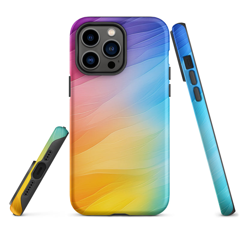 Load image into Gallery viewer, Soft Pride Colors iPhone Case Hardshell 3D Wrap Thermal CREATIVETECH
