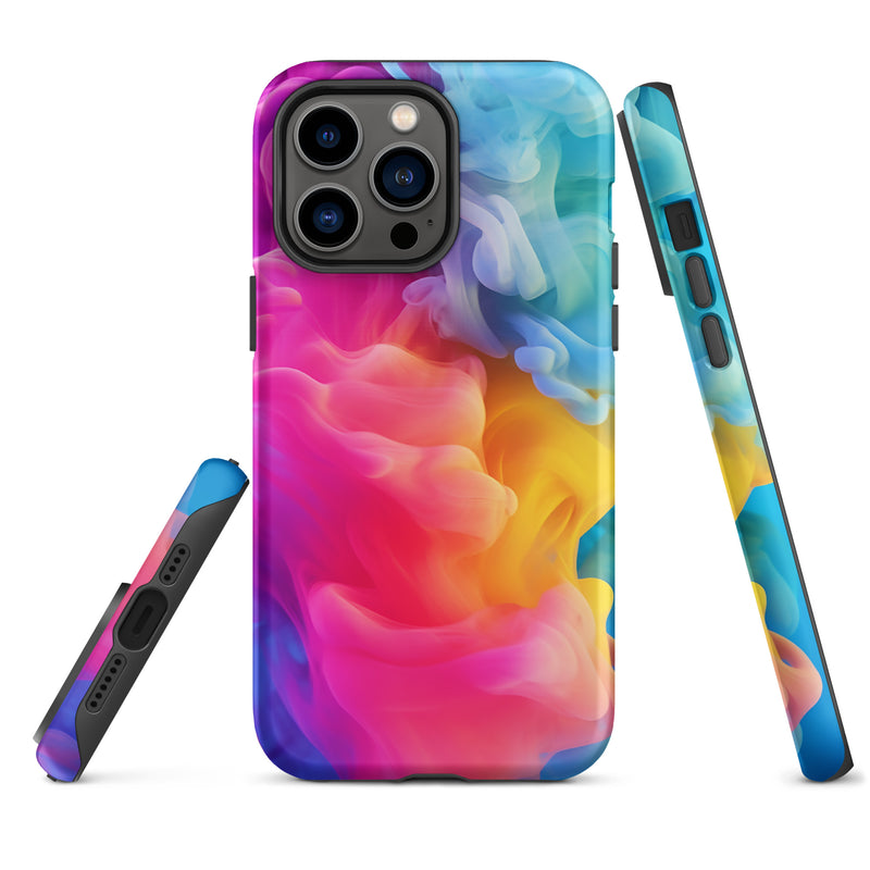 Load image into Gallery viewer, Pride Colorful Smoke iPhone Case Hardshell 3D Wrap Thermal CREATIVETECH
