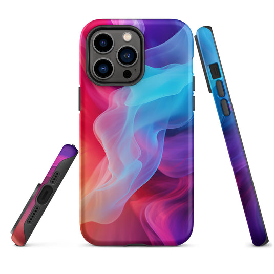 Purple Red Blue Smoke iPhone Case Hardshell 3D Wrap Thermal CREATIVETECH