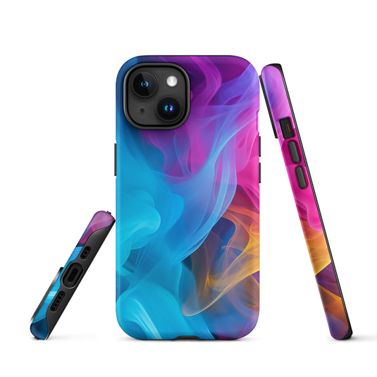 Blue Violet Smoke iPhone Case Hardshell 3D Wrap Thermal CREATIVETECH