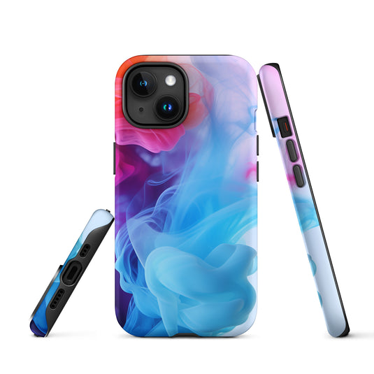 Light Blue Smoke iPhone Case Hardshell 3D Wrap Thermal CREATIVETECH