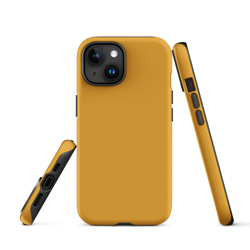 Load image into Gallery viewer, Buttercup Yellow Orange iPhone Case Hardshell 3D Wrap Thermal Plain Color CREATIVETECH
