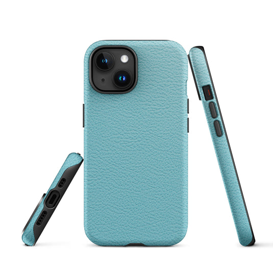 Mint Blue Green Leather iPhone Case Hardshell 3D Wrap Thermal CREATIVETECH