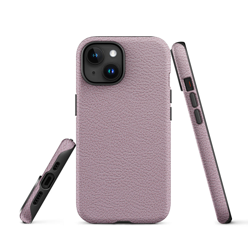 Load image into Gallery viewer, Ash Pink Leather iPhone Case Hardshell 3D Wrap Thermal CREATIVETECH