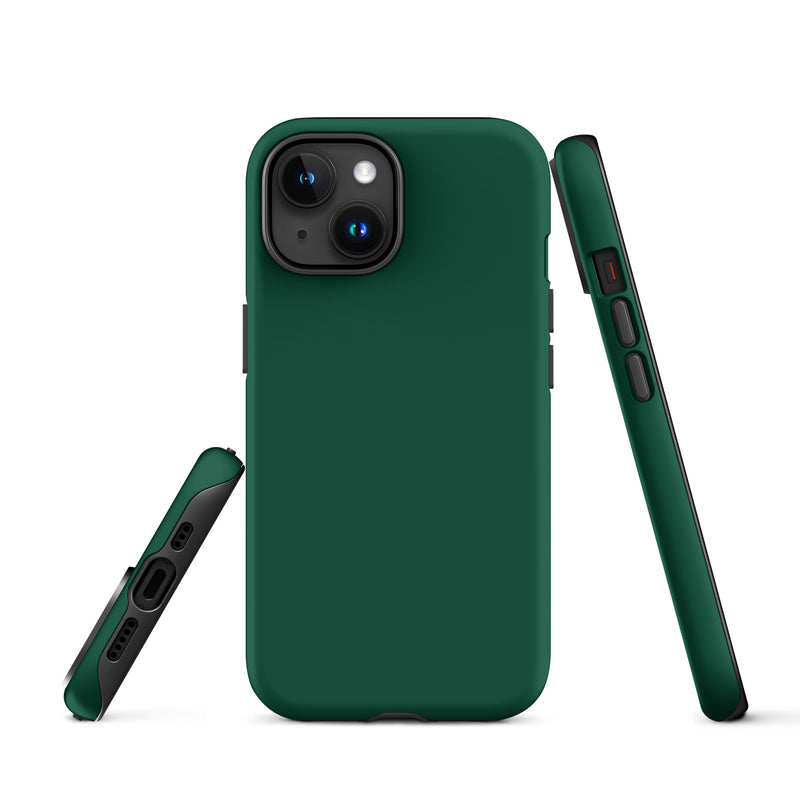 Load image into Gallery viewer, British Racing Green iPhone Case Hardshell 3D Wrap Thermal Plain Color CREATIVETECH