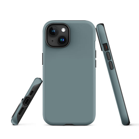 Gothic Blue iPhone Case Hardshell 3D Wrap Thermal Plain Color CREATIVETECH