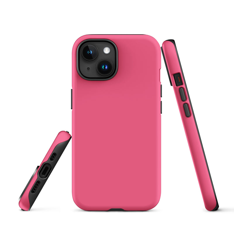 Load image into Gallery viewer, Brink Pink iPhone Case Hardshell 3D Wrap Thermal Plain Color CREATIVETECH
