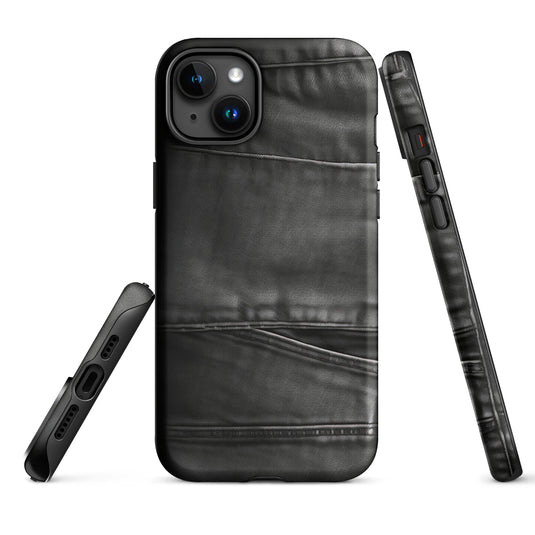 Dark Grey Denim Pocket iPhone Case Hardshell 3D Wrap Thermal CREATIVETECH