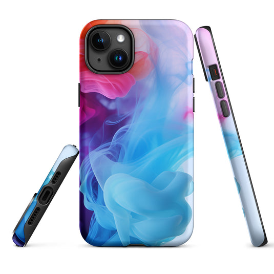 Light Blue Smoke iPhone Case Hardshell 3D Wrap Thermal CREATIVETECH