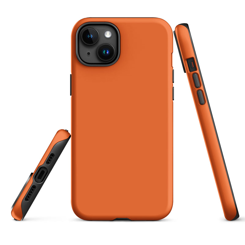 Load image into Gallery viewer, Orange iPhone Case Hardshell 3D Wrap Thermal Plain Color CREATIVETECH
