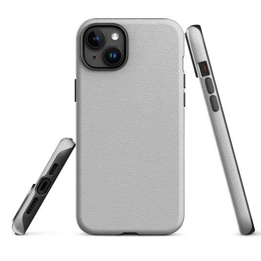 White Leather iPhone Case Hardshell 3D Wrap Thermal CREATIVETECH
