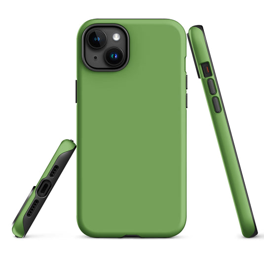 Green iPhone Case Hardshell 3D Wrap Thermal Plain Color CREATIVETECH