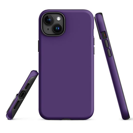Purple iPhone Case Hardshell 3D Wrap Thermal Plain Color CREATIVETECH