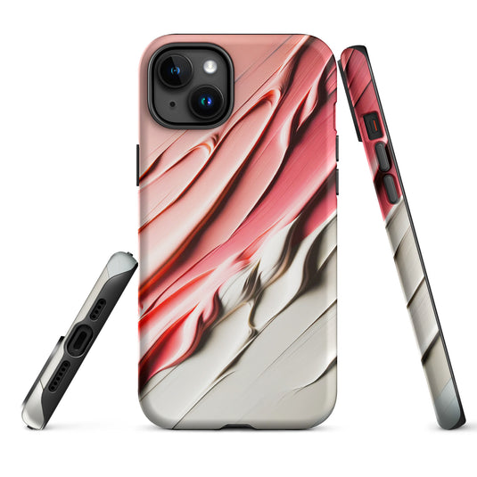 Delicate Pink Paint Style iPhone Case Hardshell 3D Wrap Thermal Double Layer CREATIVETECH