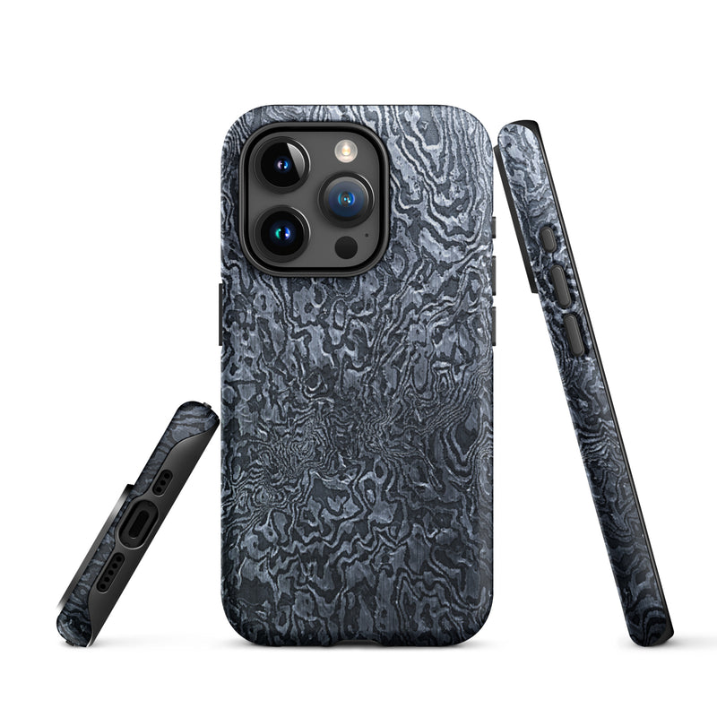 Load image into Gallery viewer, Damascus Steel iPhone Case Hardshell 3D Wrap  Thermal CREATIVETECH