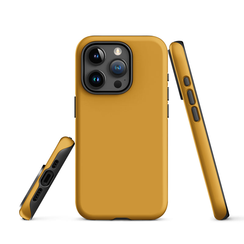 Load image into Gallery viewer, Buttercup Yellow Orange iPhone Case Hardshell 3D Wrap Thermal Plain Color CREATIVETECH