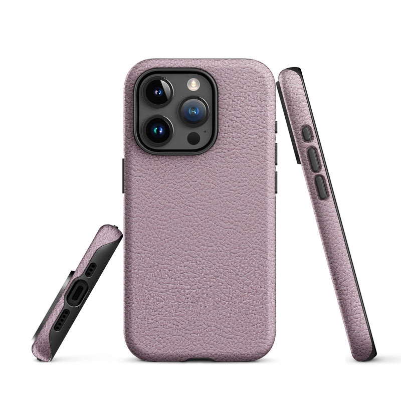 Load image into Gallery viewer, Ash Pink Leather iPhone Case Hardshell 3D Wrap Thermal CREATIVETECH