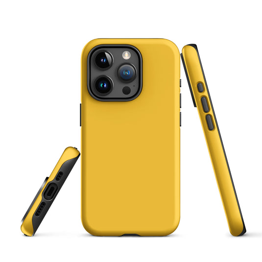 Yellow iPhone Case Hardshell 3D Wrap Thermal Plain Color CREATIVETECH
