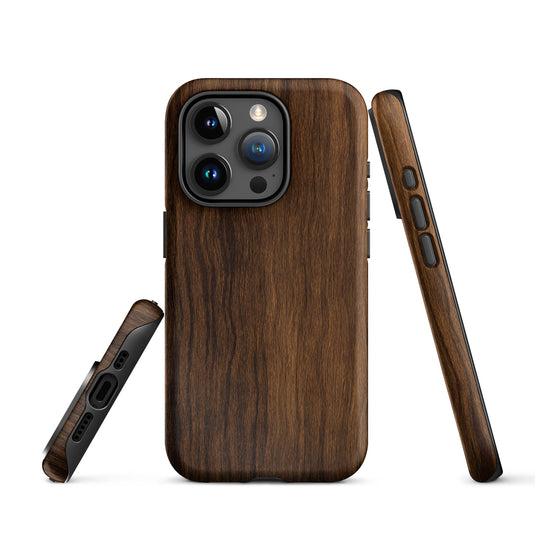 Medium Brown Wood iPhone Case Hardshell 3D Wrap Thermal CREATIVETECH