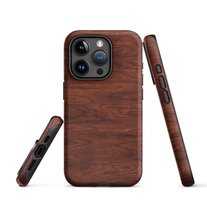 Load image into Gallery viewer, Brown Wood iPhone Case Hardshell 3D Wrap Thermal CREATIVETECH