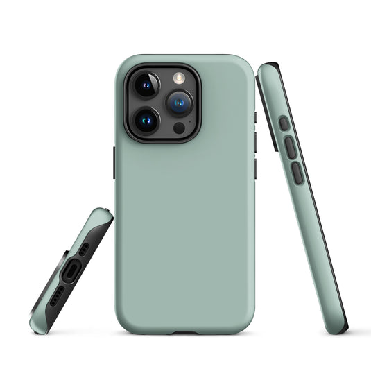 Opal Green Blue iPhone Case Hardshell 3D Wrap Thermal Plain Color CREATIVETECH