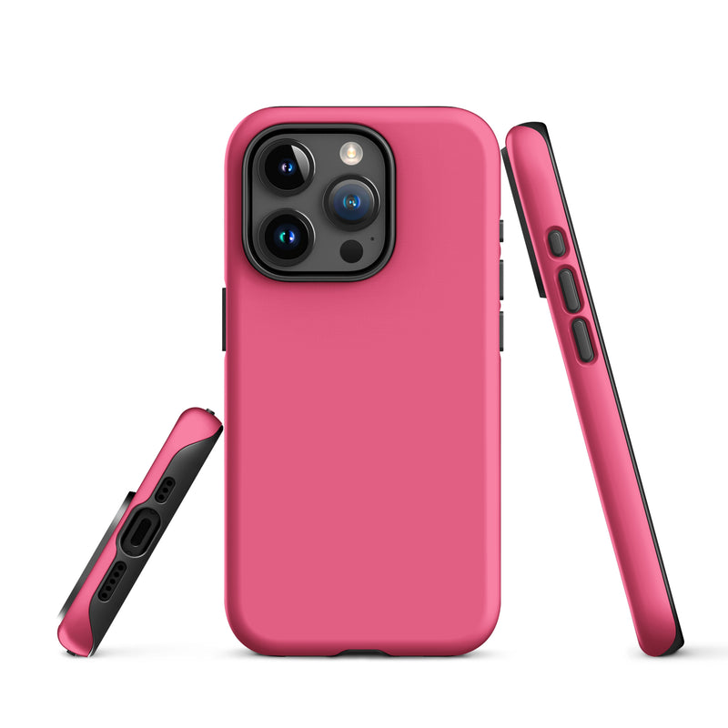 Load image into Gallery viewer, Brink Pink iPhone Case Hardshell 3D Wrap Thermal Plain Color CREATIVETECH
