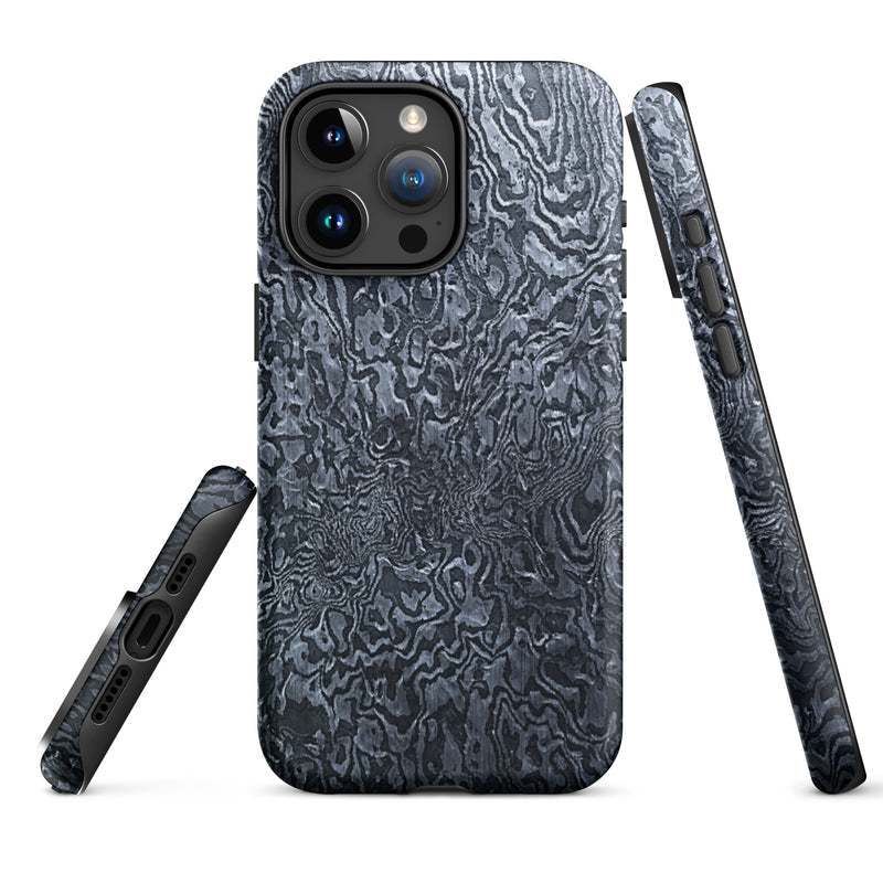 Load image into Gallery viewer, Damascus Steel iPhone Case Hardshell 3D Wrap  Thermal CREATIVETECH
