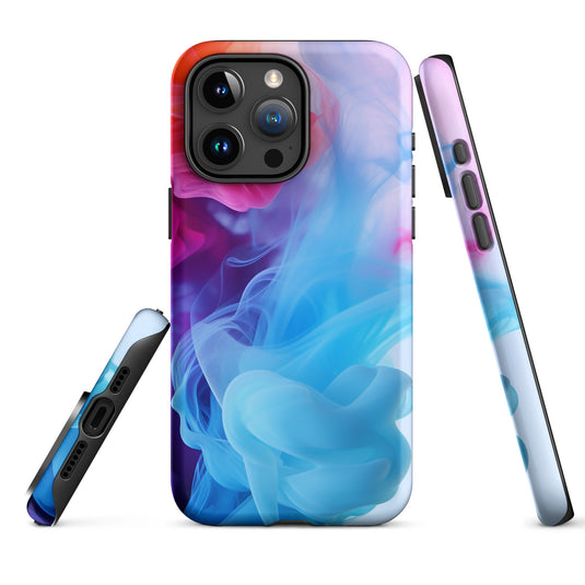 Light Blue Smoke iPhone Case Hardshell 3D Wrap Thermal CREATIVETECH