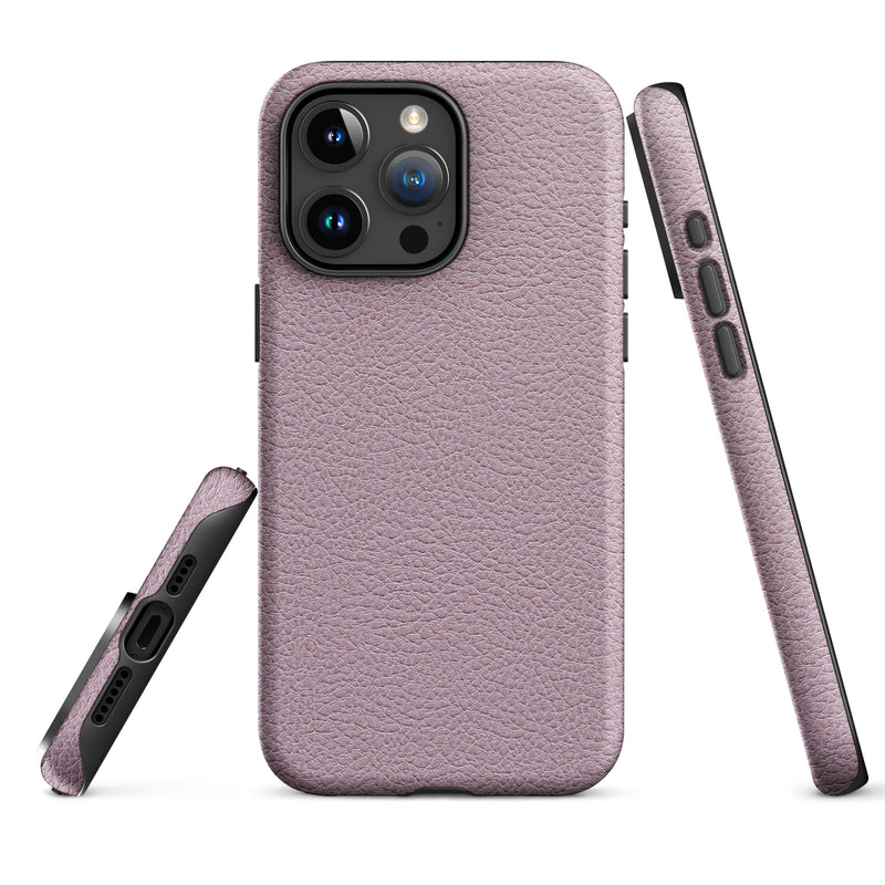 Load image into Gallery viewer, Ash Pink Leather iPhone Case Hardshell 3D Wrap Thermal CREATIVETECH