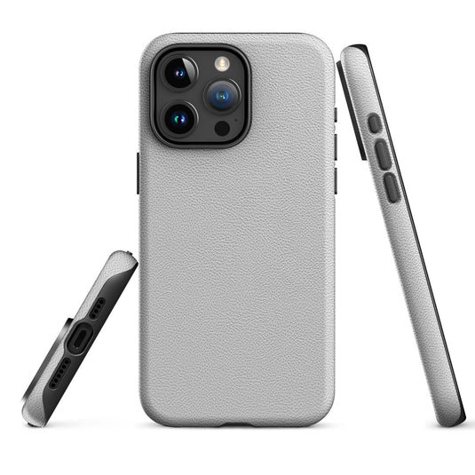 White Leather iPhone Case Hardshell 3D Wrap Thermal CREATIVETECH