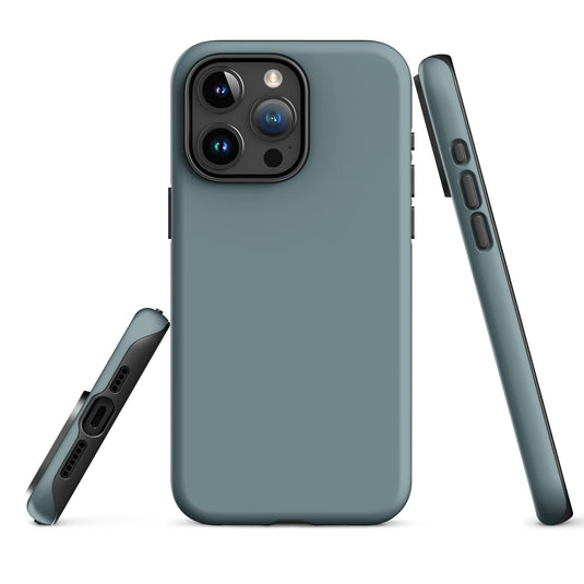 Gothic Blue iPhone Case Hardshell 3D Wrap Thermal Plain Color CREATIVETECH
