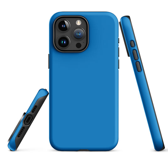 Navy Blue iPhone Case Hardshell 3D Wrap Thermal Plain Color CREATIVETECH