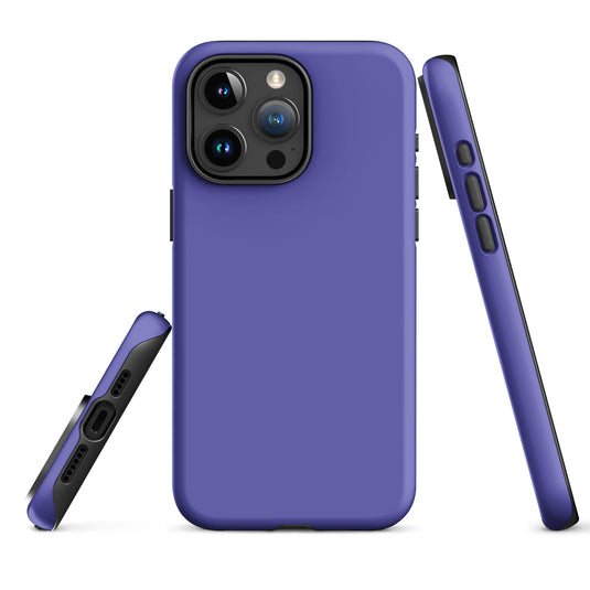 Medium Slate Purple Blue iPhone Case Hardshell 3D Wrap Thermal Plain Color CREATIVETECH