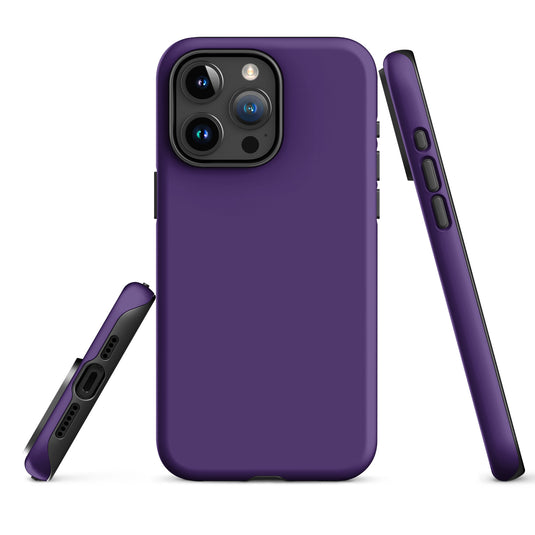 Purple iPhone Case Hardshell 3D Wrap Thermal Plain Color CREATIVETECH