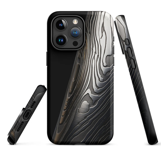 Damascus Steel Blade  iPhone Case Hardshell 3D Wrap Thermal Double Layer