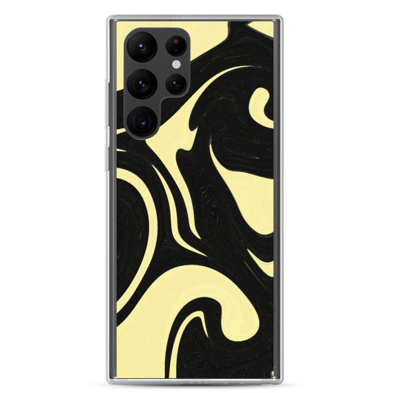 Load image into Gallery viewer, Banana Yellow Black Industrial Liquid Paint Style Flexible Clear Samsung Case Bump Resistant Corners CREATIVETECH