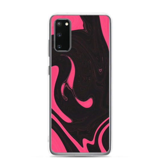 Berry Pink Black Industrial Liquid Paint Style Flexible Clear Samsung Case Bump Resistant Corners CREATIVETECH