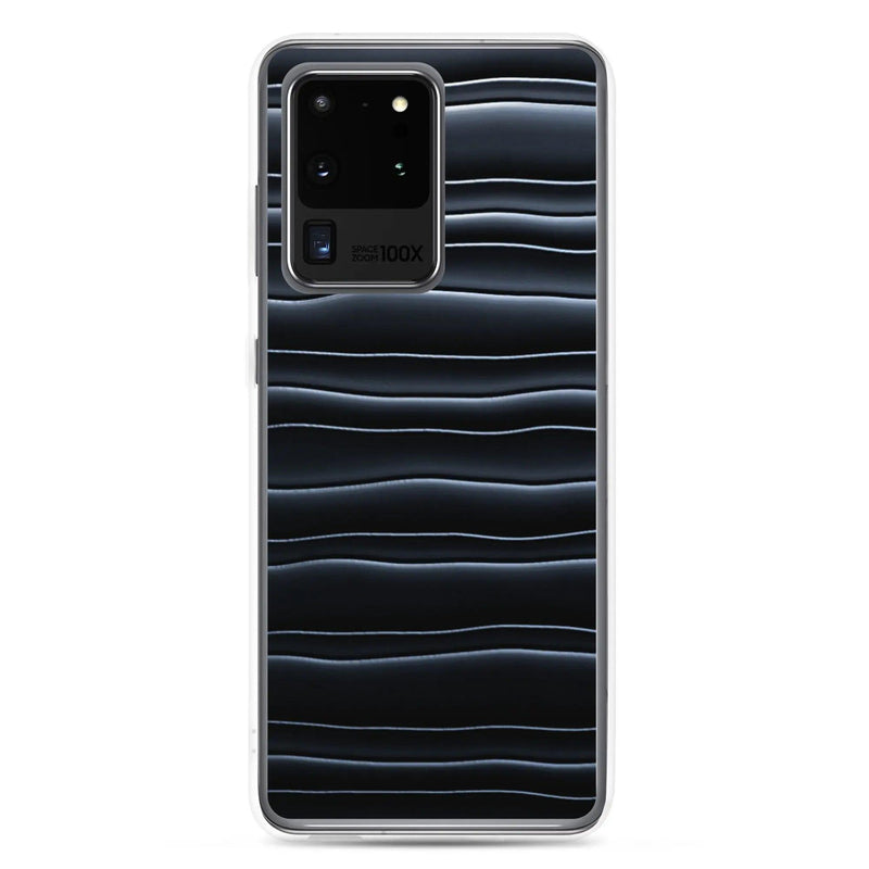 Load image into Gallery viewer, Black Blob Stripes Flexible Clear Samsung Case Bump Resistant Corners CREATIVETECH