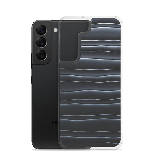 Black Blob Stripes Flexible Clear Samsung Case Bump Resistant Corners CREATIVETECH