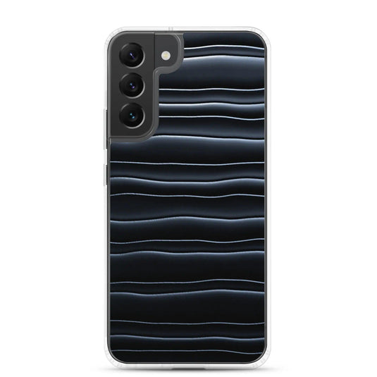 Black Blob Stripes Flexible Clear Samsung Case Bump Resistant Corners CREATIVETECH