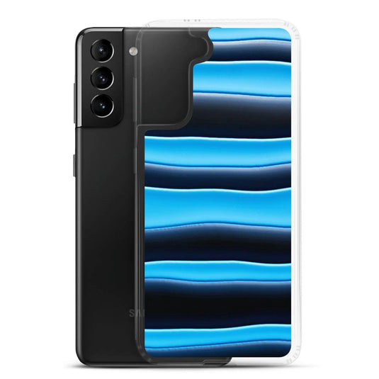 Black Blue Blob Flexible Clear Samsung Case Bump Resistant Corners CREATIVETECH