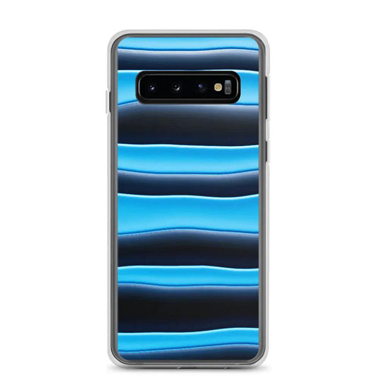 Black Blue Blob Flexible Clear Samsung Case Bump Resistant Corners CREATIVETECH