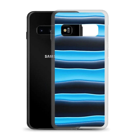 Black Blue Blob Flexible Clear Samsung Case Bump Resistant Corners CREATIVETECH
