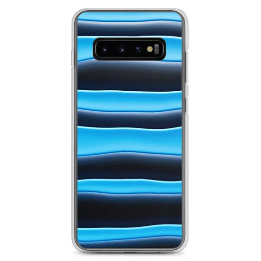 Black Blue Blob Flexible Clear Samsung Case Bump Resistant Corners CREATIVETECH