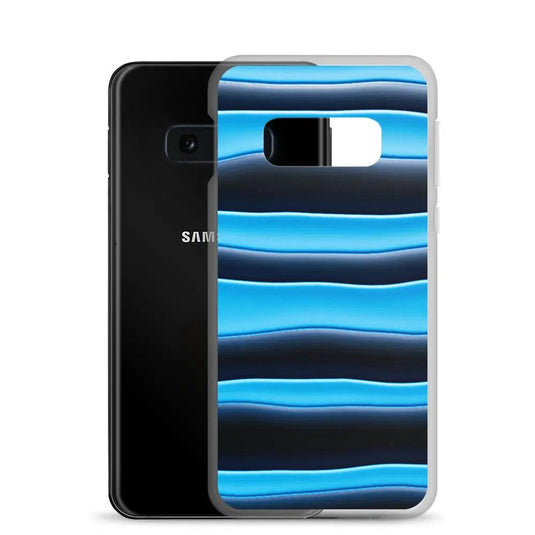 Black Blue Blob Flexible Clear Samsung Case Bump Resistant Corners CREATIVETECH
