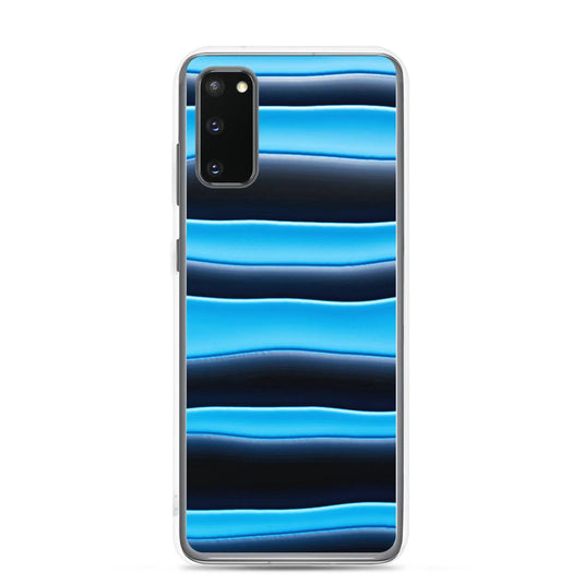 Black Blue Blob Flexible Clear Samsung Case Bump Resistant Corners CREATIVETECH